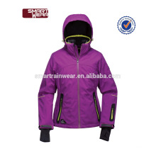 Chaqueta impermeable de encargo del esquí de la chaqueta del esquí del poliéster del OEM Mujeres